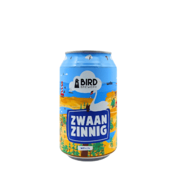 Zwaanzinnig witbier blauw geel groen label fris fruitig bier