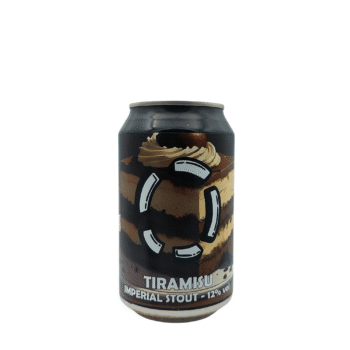 Tiramisu stout label in tiramisu kleuren bruin beige en crème