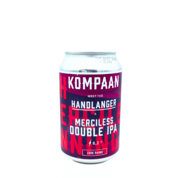 Handlanger Double IPA roze label met paars en wit