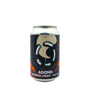 Adonis imperial stout donkerrood zwart oranje label
