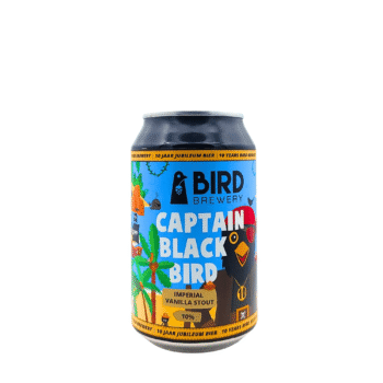 Captain Blackbird imperial stout bruin blauw groen label vanille bier