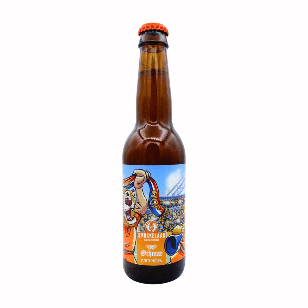 WK Juicy NEIPA oranje rood wit label tropisch bier