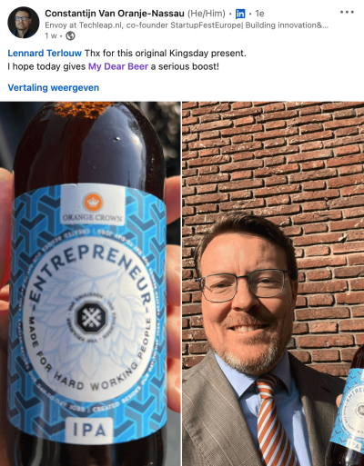 Zelfs Constantijn van Oranje geniet van My Dear Beer!